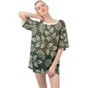 Flowers Pattern Spring Nature Oversized Chiffon Top View1