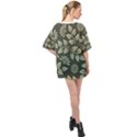 Flowers Pattern Spring Nature Oversized Chiffon Top View2