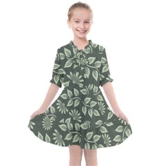 Flowers Pattern Spring Nature Kids  All Frills Chiffon Dress