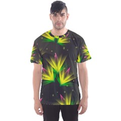 Floral Abstract Lines Men s Sports Mesh Tee