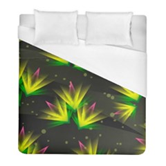 Floral Abstract Lines Duvet Cover (full/ Double Size)