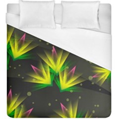 Floral Abstract Lines Duvet Cover (king Size)