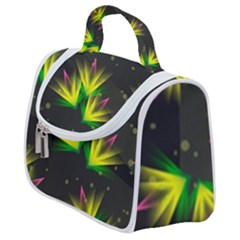 Floral Abstract Lines Satchel Handbag