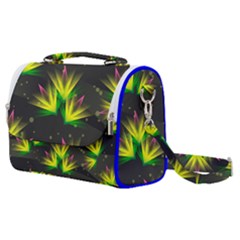 Floral Abstract Lines Satchel Shoulder Bag