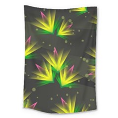 Floral Abstract Lines Large Tapestry by HermanTelo