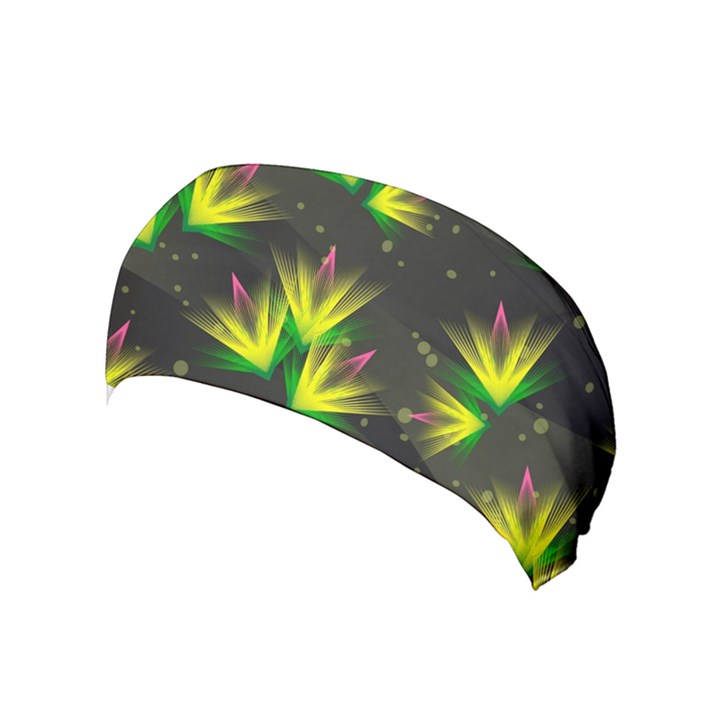 Floral Abstract Lines Yoga Headband