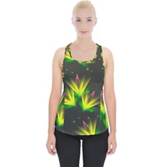 Floral Abstract Lines Piece Up Tank Top by HermanTelo