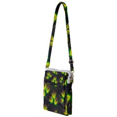 Floral Abstract Lines Multi Function Travel Bag