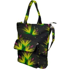 Floral Abstract Lines Shoulder Tote Bag by HermanTelo