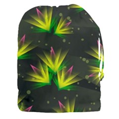 Floral Abstract Lines Drawstring Pouch (3xl) by HermanTelo