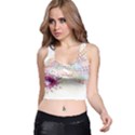 Music Notes Abstract Racer Back Crop Top View1