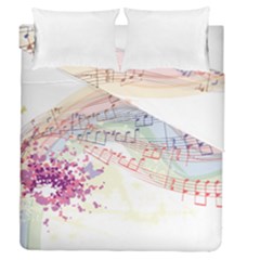 Music Notes Abstract Duvet Cover Double Side (queen Size)