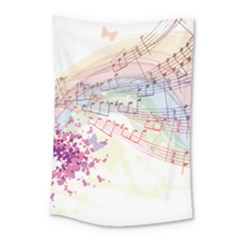 Music Notes Abstract Small Tapestry