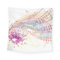 Music Notes Abstract Square Tapestry (small)