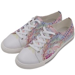 Music Notes Abstract Women s Low Top Canvas Sneakers by HermanTelo