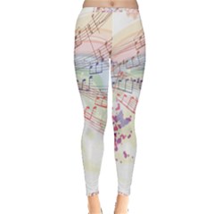 Music Notes Abstract Inside Out Leggings