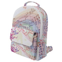 Music Notes Abstract Flap Pocket Backpack (small) by HermanTelo