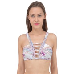 Music Notes Abstract Cage Up Bikini Top