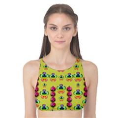 Power Can Be Flowers And Ornate Colors Decorative Tank Bikini Top by pepitasart