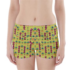 Power Can Be Flowers And Ornate Colors Decorative Boyleg Bikini Wrap Bottoms by pepitasart