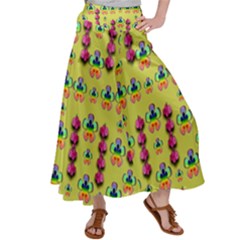 Power Can Be Flowers And Ornate Colors Decorative Satin Palazzo Pants by pepitasart