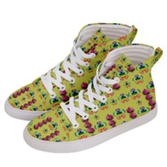 Power Can Be Flowers And Ornate Colors Decorative Men s Hi-top Skate Sneakers by pepitasart