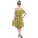 Power Can Be Flowers And Ornate Colors Decorative Kids  Cut Out Shoulders Chiffon Dress View2