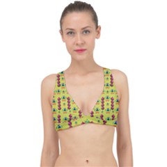 Power Can Be Flowers And Ornate Colors Decorative Classic Banded Bikini Top