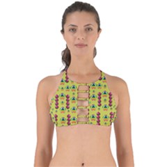 Power Can Be Flowers And Ornate Colors Decorative Perfectly Cut Out Bikini Top