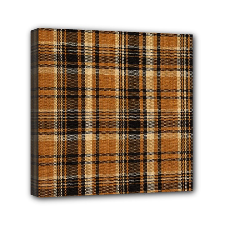 Tartan Design Mini Canvas 6  x 6  (Stretched)