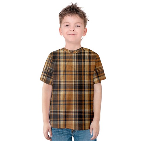 Tartan Design Kids  Cotton Tee by impacteesstreetwearfour