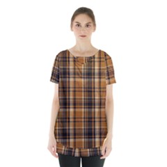 Tartan Design Skirt Hem Sports Top by impacteesstreetwearfour