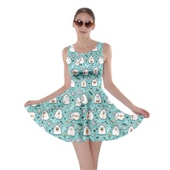 Cute Easter Bunny Blue Skater Dress