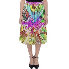 Music Abstract Sound Colorful Classic Midi Skirt