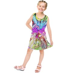 Music Abstract Sound Colorful Kids  Tunic Dress by Mariart