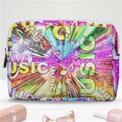 Music Abstract Sound Colorful Make Up Pouch (medium)