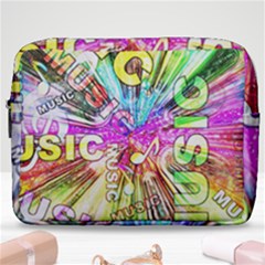 Music Abstract Sound Colorful Make Up Pouch (large) by Mariart