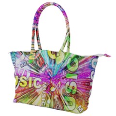 Music Abstract Sound Colorful Canvas Shoulder Bag