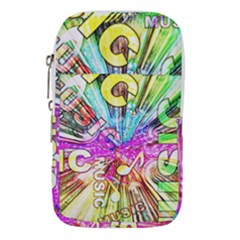 Music Abstract Sound Colorful Waist Pouch (small)