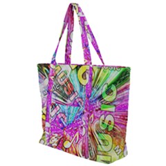 Music Abstract Sound Colorful Zip Up Canvas Bag by Mariart