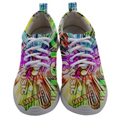 Music Abstract Sound Colorful Mens Athletic Shoes