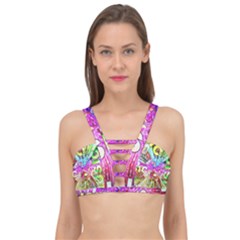 Music Abstract Sound Colorful Cage Up Bikini Top