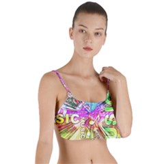 Music Abstract Sound Colorful Layered Top Bikini Top  by Mariart