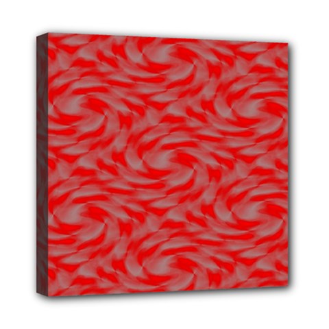 Background Abstraction Red Gray Mini Canvas 8  X 8  (stretched)