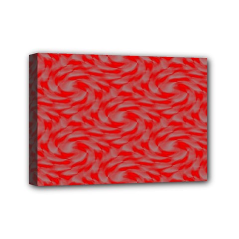 Background Abstraction Red Gray Mini Canvas 7  X 5  (stretched)