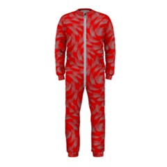 Background Abstraction Red Gray Onepiece Jumpsuit (kids) by HermanTelo