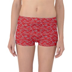 Background Abstraction Red Gray Boyleg Bikini Bottoms