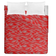 Background Abstraction Red Gray Duvet Cover Double Side (queen Size)