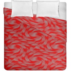 Background Abstraction Red Gray Duvet Cover Double Side (king Size)