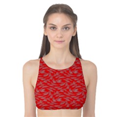 Background Abstraction Red Gray Tank Bikini Top